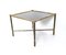 Vintage Square Brass and Black Opaline Glass Coffee Table attirbuted to Jacques Adnet, 1950s, Image 3