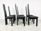 Black Wooden High Back Dining Chairs, 1980s, Set of 6, Image 7