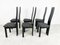Black Wooden High Back Dining Chairs, 1980s, Set of 6 8