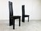 Black Wooden High Back Dining Chairs, 1980s, Set of 6 5