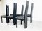 Black Wooden High Back Dining Chairs, 1980s, Set of 6, Image 6