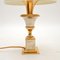 Lámpara de mesa francesa vintage de latón y cromo, Imagen 5