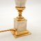 Lámpara de mesa francesa vintage de latón y cromo, Imagen 7