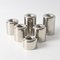 Danish Stainless Steel Candleholders by Erik Magnussen for Stelton, 1970s, Set of 6 5