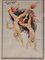 Capuletti, Coppia di ballerini, anni '80, Disegno su carta, Incorniciato, Immagine 2