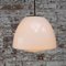 Mid-Century Industrial White Opaline Glass Ceiling Lamps with Brass Top 5