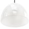 Mid-Century Industrial White Opaline Glass Ceiling Lamps with Brass Top 4