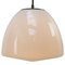 Mid-Century Industrial White Opaline Glass Ceiling Lamps with Brass Top, Image 2