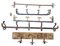 Antique Hangers in Wrought Iron & Wood, Set of 5 12