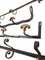 Antique Hangers in Wrought Iron & Wood, Set of 5 6