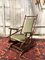 Vintage American Style Rocking Chair in Green Velvet, 1990s 1