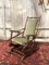 Vintage American Style Rocking Chair in Green Velvet, 1990s, Image 1