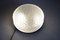 Round Ceiling Light S+ Megal Black and Opaque Glass Machined, Switzerlands, 1990s 30