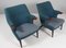 Danish Cabinetmaker Lounge Chairs in Teak and Wool from Kvadrat, 1950s, Set of 2 2