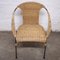 Vinatge Bamboo and Wicker Chair with Metal Legs, 1970s 4