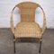 Vinatge Bamboo and Wicker Chair with Metal Legs, 1970s, Image 4