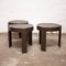 Tables Gigognes en Plastique Marron, Pays-Bas, 1970s, Set de 3 8