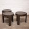 Tables Gigognes en Plastique Marron, Pays-Bas, 1970s, Set de 3 7