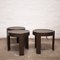 Dutch Brown Nesting Tables in Plastic, 1970s, Set of 3, Image 1