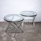 Round Glass and Chrome Side Tables attributed to Casa Padrino, 1990s, Set of 2 5