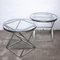 Tavolini rotondi in vetro e metallo cromato attribuiti a Casa Padrino, anni '90, set di 2, Immagine 10