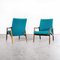 Armchairs in Blue by Jaroslav Smidek, 1950s, Set of 2 6