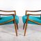 Armchairs in Blue by Jaroslav Smidek, 1950s, Set of 2 3