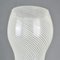 Tall Mezza Filigrana Footed White Murano Vase, 1960s 5