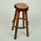 Bar Stools in Burr Wood, 1970s, Set of 3 11