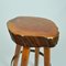 Bar Stools in Burr Wood, 1970s, Set of 3 8