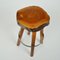 Bar Stools in Burr Wood, 1970s, Set of 3 7