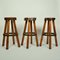 Bar Stools in Burr Wood, 1970s, Set of 3, Image 5