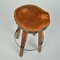 Bar Stools in Burr Wood, 1970s, Set of 3 15