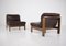 Leather Lounge Chairs in the style of Carl Straub, 1970s, Set of 2 2