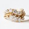 Vintage 18k Yellow Gold Harem Ring with Brilliant Cut Diamonds. 1970s 1