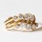 Vintage 18k Yellow Gold Harem Ring with Brilliant Cut Diamonds. 1970s 7