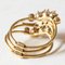 Vintage 18k Yellow Gold Harem Ring with Brilliant Cut Diamonds. 1970s 10