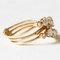 Vintage 18k Yellow Gold Harem Ring with Brilliant Cut Diamonds. 1970s, Image 6