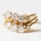Vintage 18k Yellow Gold Harem Ring with Brilliant Cut Diamonds. 1970s 2