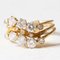 Vintage 18k Yellow Gold Harem Ring with Brilliant Cut Diamonds. 1970s, Image 2