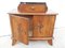 Art Deco Bedside Table in Oak with Small Marble Plan, Image 2