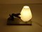 Lámpara de mesita de noche Art Déco, años 40, Imagen 4