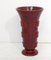 Große Mid-Century Vase aus Rotem Steingut, 1950er 1