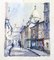Lucien Delarue, Rue de Montmartre in Paris, 1960s, Watercolor, Framed 1