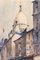 Lucien Delarue, Rue de Montmartre in Paris, 1960s, Watercolor, Framed 4