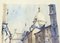 Lucien Delarue, Rue de Montmartre in Paris, 1960s, Watercolor, Framed 3