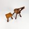 Brutalist Oak Side Chairs in the style of Alexaner Noll, 1950s, Set of 2, Image 5