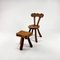 Brutalist Oak Side Chairs in the style of Alexaner Noll, 1950s, Set of 2 1