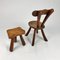 Brutalist Oak Side Chairs in the style of Alexaner Noll, 1950s, Set of 2 4