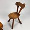 Brutalist Oak Side Chairs in the style of Alexaner Noll, 1950s, Set of 2 2